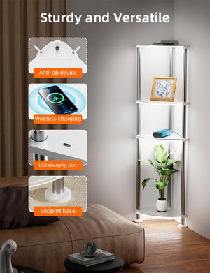 HOPEDAMAI smart corner lamp with shelves