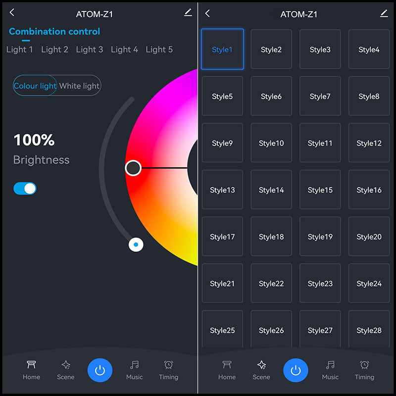 hopedamai smart floor lamp shelf app control