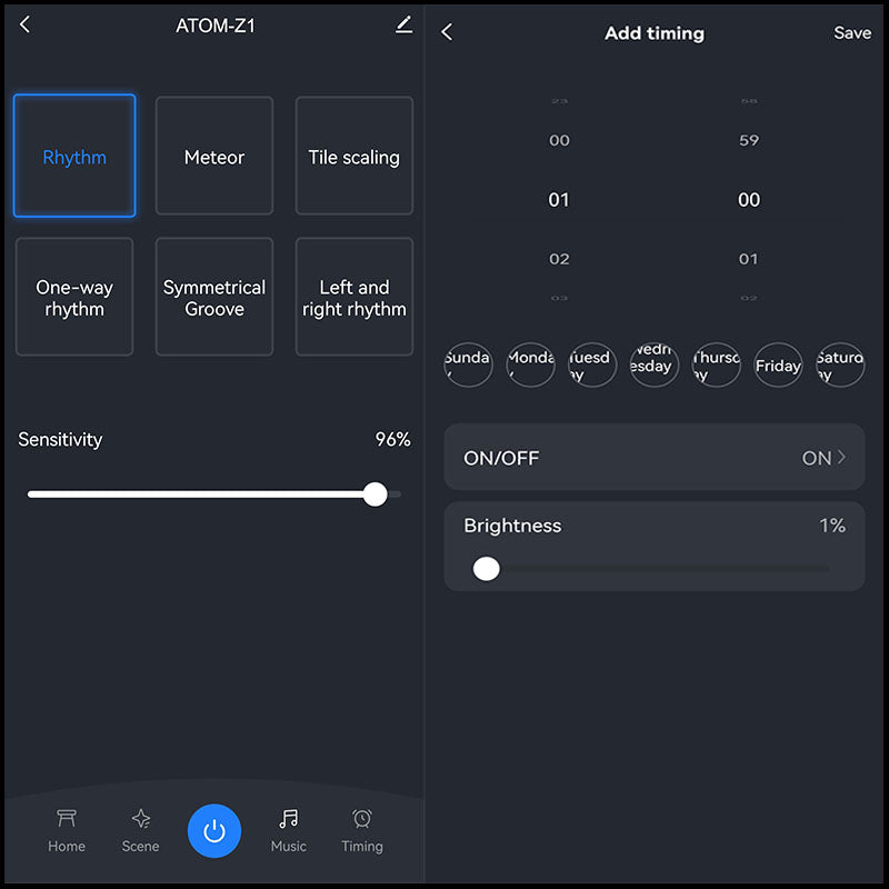 hopedamai smart floor lamp shelf app control