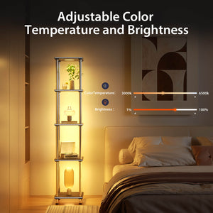 floor lamp shelves adjust color temperture