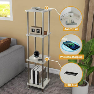 floor lamp shelf has USB port